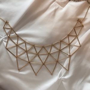gold triangle necklace